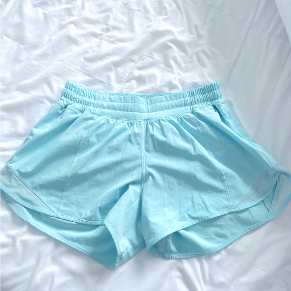 lululemon athletica Pants - Lululemon Light Blue Hotty Hot Shorts - 8 TALL